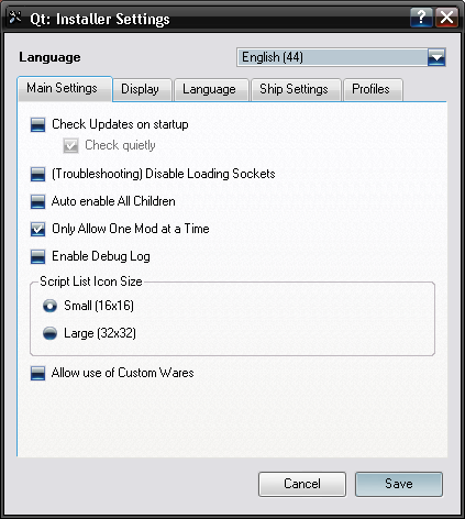 Config Dialog